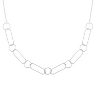 Collier Brillaxis argent rhodié ciselé