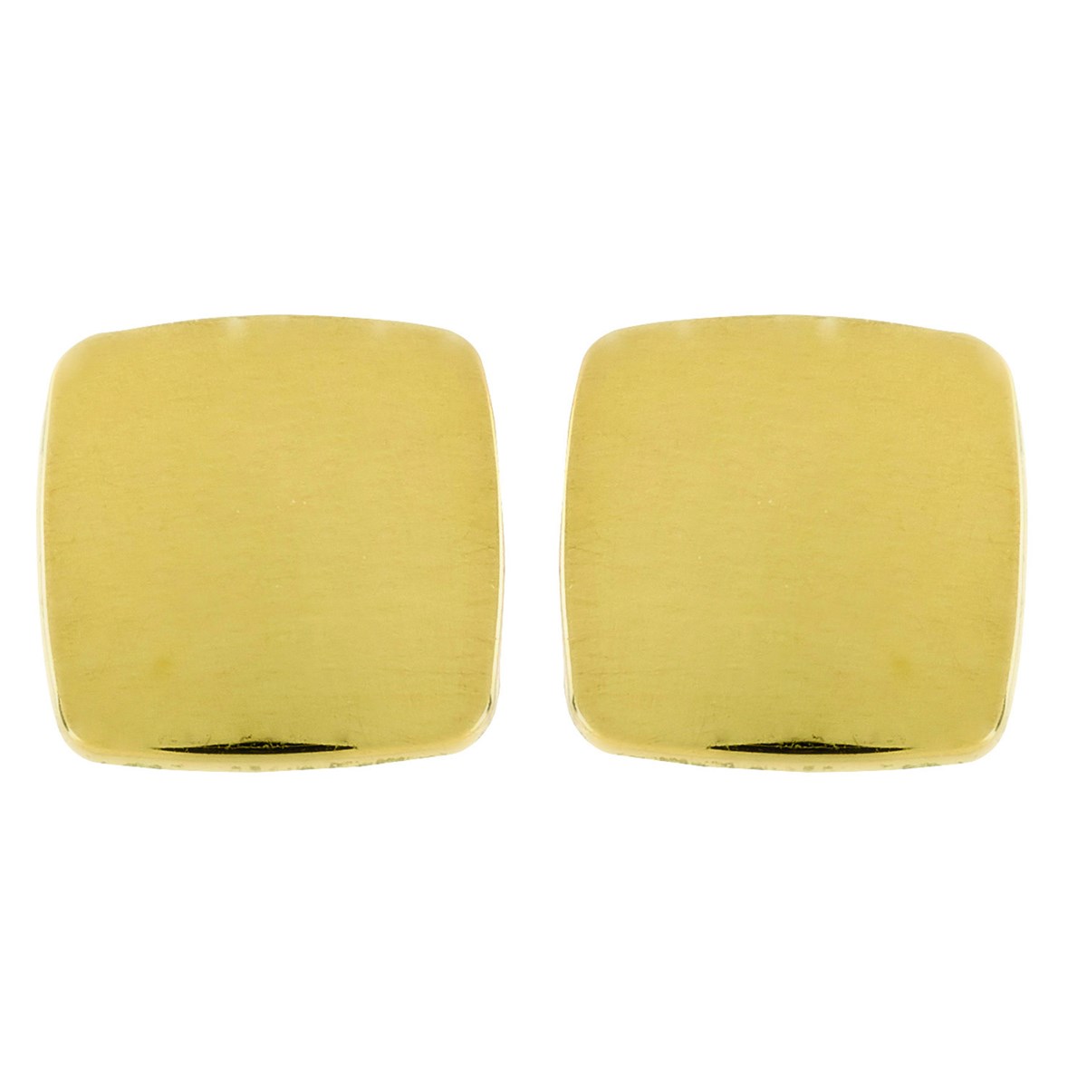 Boucles d'oreilles carré or jaune 18 carats