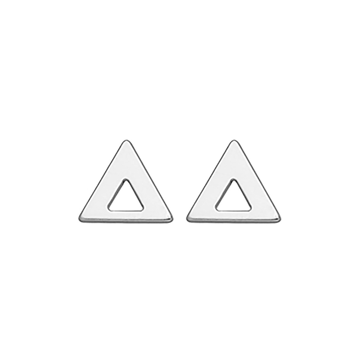 Boucles d'oreilles Brillaxis triangle ajouré
or blanc
