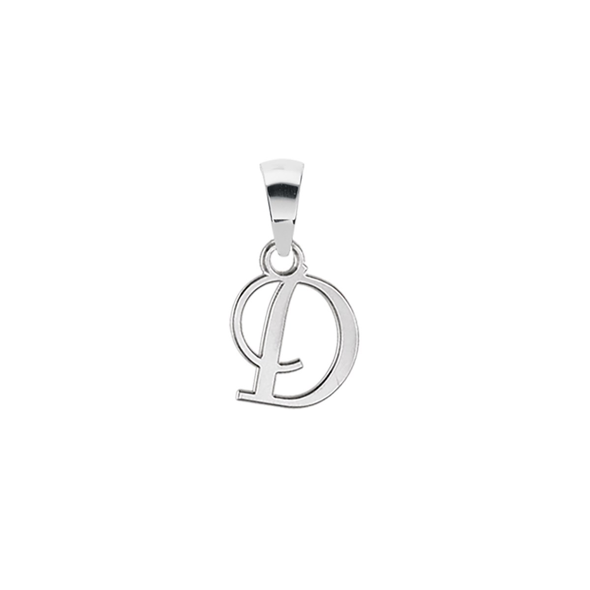 Pendentif Initiale Lettre D - Argent