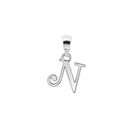 Pendentif Initiale Lettre N - Argent