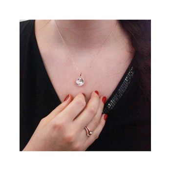 Tiffy hanger - Roségoud en kristal