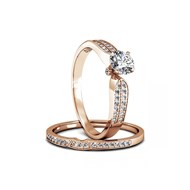Bague Empress - Or Rosé et Cristal