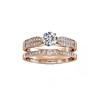 Bague Empress - Or Rosé et Cristal - vue V3