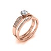 Bague Empress - Or Rosé et Cristal - vue V4