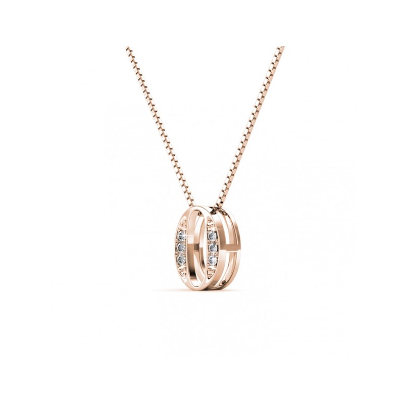 Pendentif Number 0 - Or Rosé et Cristal - vue 3