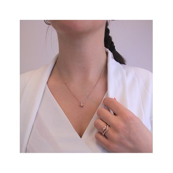 Pendentif Number 4 - Or Rosé et Cristal