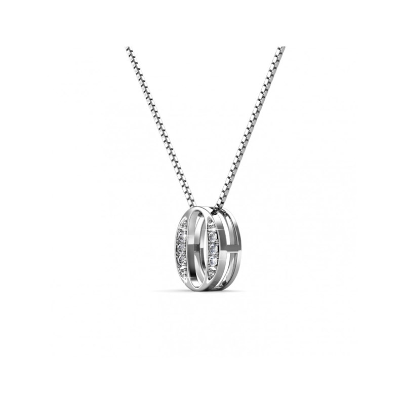 Pendentif Number 0 - Argenté et Cristal - vue 3
