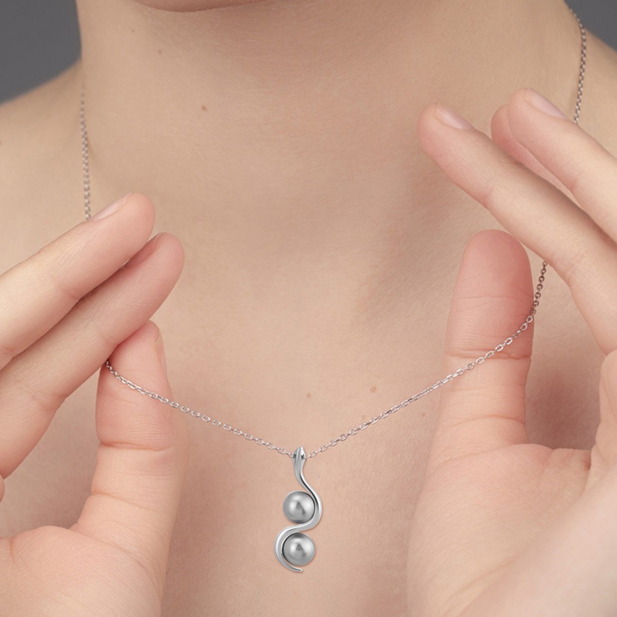 Collier SC Crystal décoré de perles scintillantes - vue 2