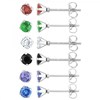 Lot de 6 paires de boucles d'oreilles SC Crystal ornées de Cristaux scintillants - vue V1