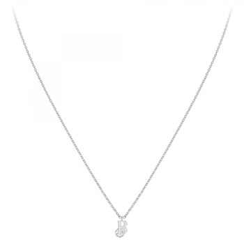 Collier alphabet lettre B SC Crystal orné d'un Zirconium