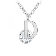 Collier alphabet lettre D SC Crystal orné d'un Zirconium