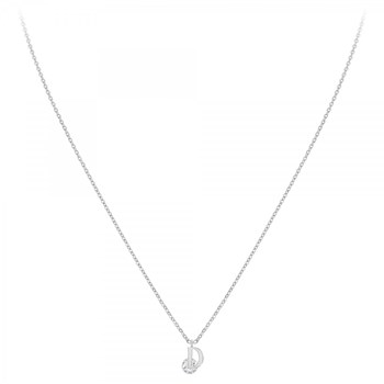Collier alphabet lettre D SC Crystal orné d'un Zirconium