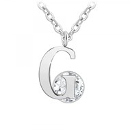 Collier alphabet lettre G SC Crystal orné d'un Zirconium