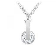 Collier alphabet lettre I SC Crystal orné d'un Zirconium