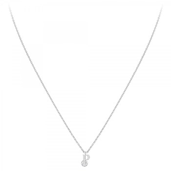 Collier alphabet lettre P SC Crystal orné d'un Zirconium