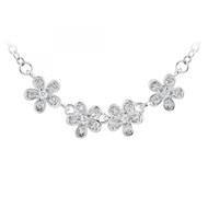 Collier fleurs SC Crystal orné de zirconium