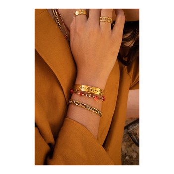 Stijve verstelbare verzilverd stalen armband