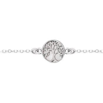 Bracelet arbre de vie en argent 925 rhodié avec nacre