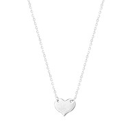 Collier coeur en argent 925 rhodié