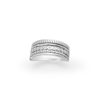 Bague en argent 925 rhodié avec oxydes de zirconium