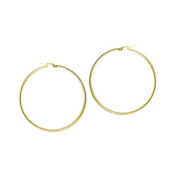 Vergulde hoepel oorbellen 3.6cm