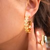 Boucles d'oreilles en acier dorées - vue V2