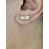 Boucles d'oreilles épi de blé Plaqué OR 750 3 microns - vue V2