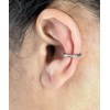 Clip d'oreille earcuff fil effet tressé Argent 925 Rhodié - vue V2