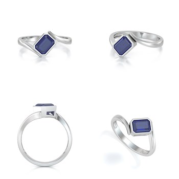 Bague Saphir sur Argent 925 2.26grs