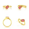 Bague ADEN Or 585 Jaune Rubis 2.26grs - vue V2