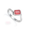 Bague ADEN Or 585 Blanc Rubis 2.26grs - vue V1