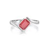 Bague ADEN Or 585 Blanc Rubis 2.26grs - vue V3