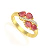 Bague ADEN Or 585 Jaune Rubis et diamants 2.414grs - vue V1