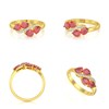 Bague ADEN Or 585 Jaune Rubis et diamants 2.414grs - vue V2