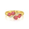 Bague ADEN Or 585 Jaune Rubis et diamants 2.414grs - vue V3