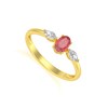 Bague ADEN Or 585 Jaune Rubis et diamants 1.604grs - vue V1