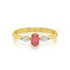 Bague ADEN Or 585 Jaune Rubis et diamants 1.604grs - vue V3