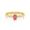 Bague ADEN Or 585 Jaune Rubis et diamants 1.604grs - vue V3