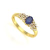 Bague ADEN Or 585 Jaune Saphir et diamants 2.934grs - vue V1