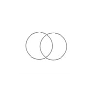 Créoles argent - Fil rond - 80mm