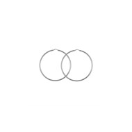 Créoles argent - Fil rond - 45mm