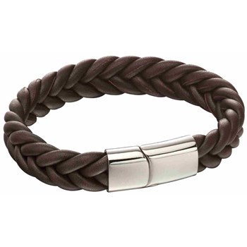 Bracelet marron en acier inoxydé