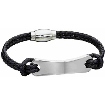 Bracelet cuir en acier inoxydable