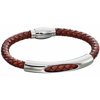 Bracelet cuir en acier inoxydable