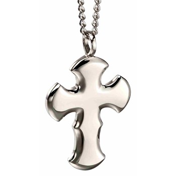 Collier croix onyx en acier inoxydable
