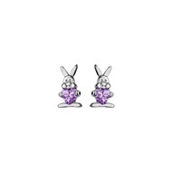 Boucles d'oreilles Lapin - Oxydes violet