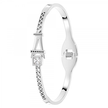 SC Crystal stainless steel Eiffel Tower bracelet