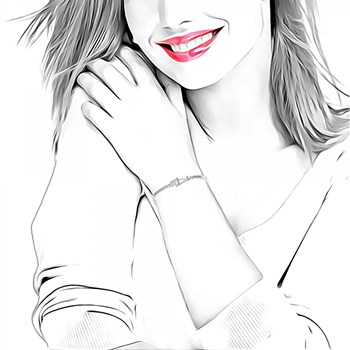 SC Crystal stainless steel Eiffel Tower bracelet