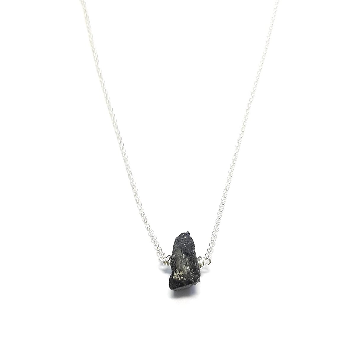 Collier Tourmaline Noire Argent 925 - vue 3